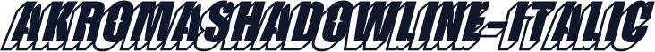 AkromaShadowLine-Italic
