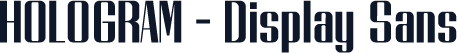 HOLOGRAM - Display Sans