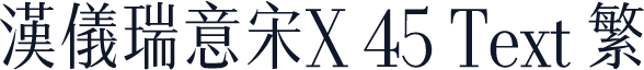汉仪瑞意宋X 45 Text 繁