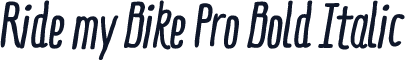Ride my Bike Pro Bold Italic