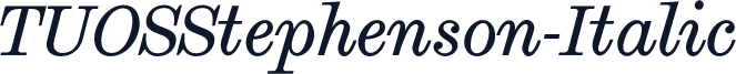 TUOSStephenson-Italic