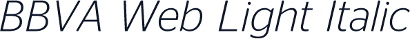 BBVA Web Light Italic