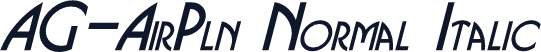 AG-AirPln Normal Italic