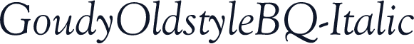 GoudyOldstyleBQ-Italic
