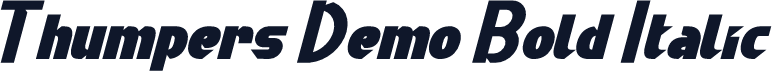 Thumpers Demo Bold Italic