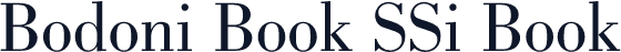 Bodoni Book SSi Book