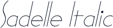 Sadelle Italic