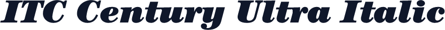 ITC Century Ultra Italic