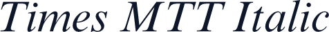 Times MTT Italic