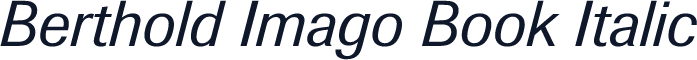 Berthold Imago Book Italic