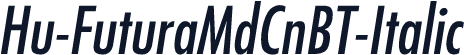 Hu-FuturaMdCnBT-Italic