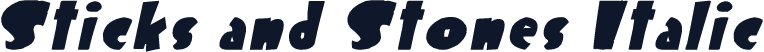 Sticks and Stones Italic