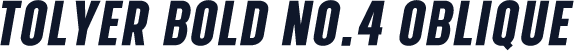 Tolyer Bold no.4 Oblique