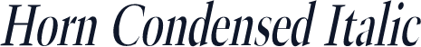 Horn Condensed Italic