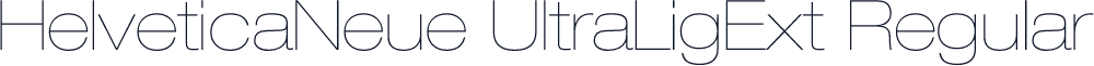 HelveticaNeue UltraLigExt Regular