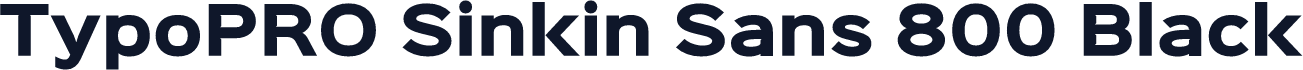 TypoPRO Sinkin Sans 800 Black