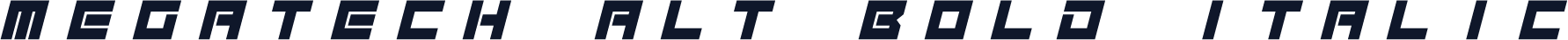 Megatech Alt Bold Italic