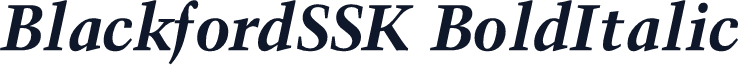 BlackfordSSK BoldItalic