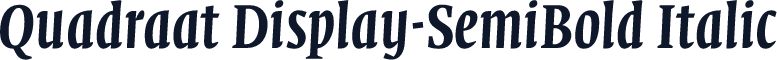 Quadraat Display-SemiBold Italic