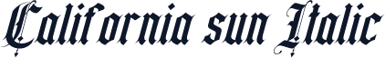 California sun Italic