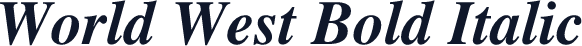 World West Bold Italic