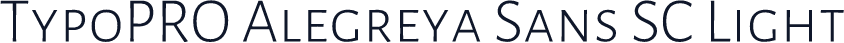TypoPRO Alegreya Sans SC Light