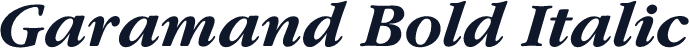 Garamand Bold Italic