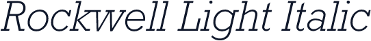 Rockwell Light Italic