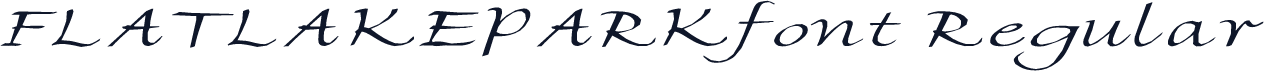 FLATLAKEPARKfont Regular