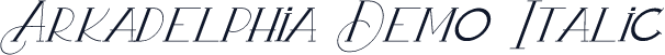 Arkadelphia Demo Italic