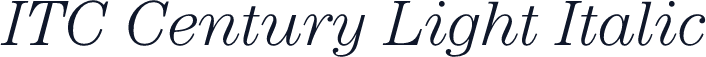 ITC Century Light Italic