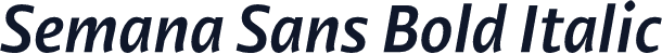 Semana Sans Bold Italic