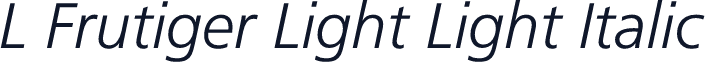 L Frutiger Light Light Italic