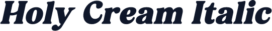 Holy Cream Italic