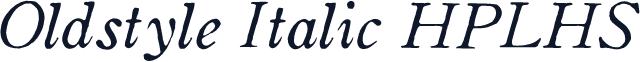 Oldstyle Italic HPLHS