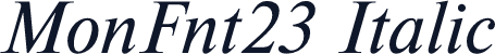MonFnt23 Italic