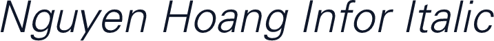 Nguyen Hoang Infor Italic
