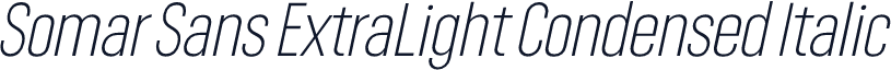 Somar Sans ExtraLight Condensed Italic