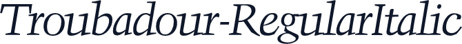 Troubadour-RegularItalic