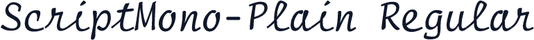 ScriptMono-Plain Regular