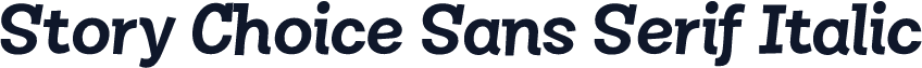 Story Choice Sans Serif Italic