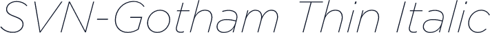 SVN-Gotham Thin Italic