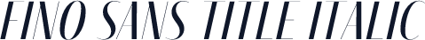 Fino Sans Title Italic