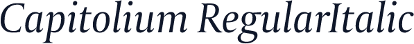 Capitolium RegularItalic