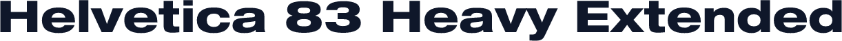 Helvetica 83 Heavy Extended