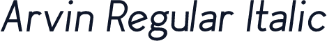Arvin Regular Italic