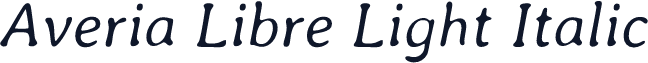 Averia Libre Light Italic