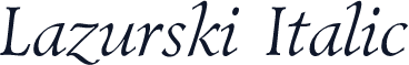 Lazurski Italic