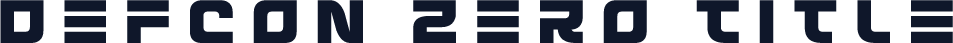 Defcon Zero Title