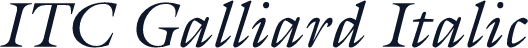 ITC Galliard Italic